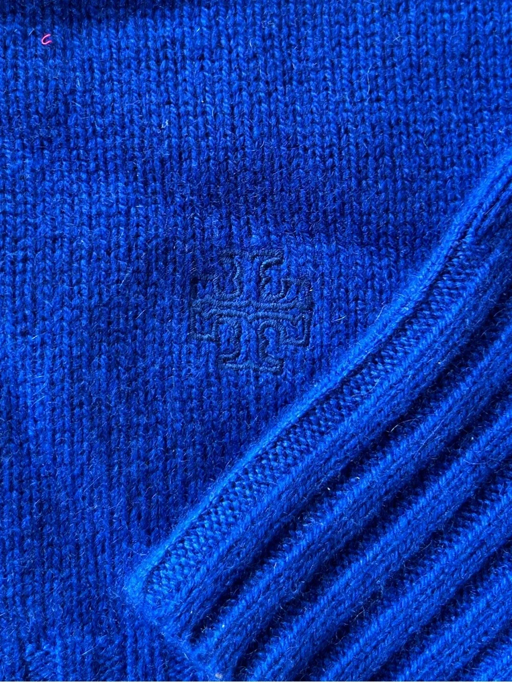 Tory Burch 100% cashmere Royal Blue Turtleneck Sweater